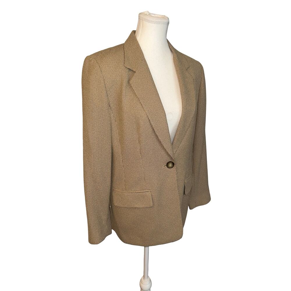 Vintage Liz Claiborne Classics Petite Micro‑Check Blazer — Petite 10 - Picture 5 of 8